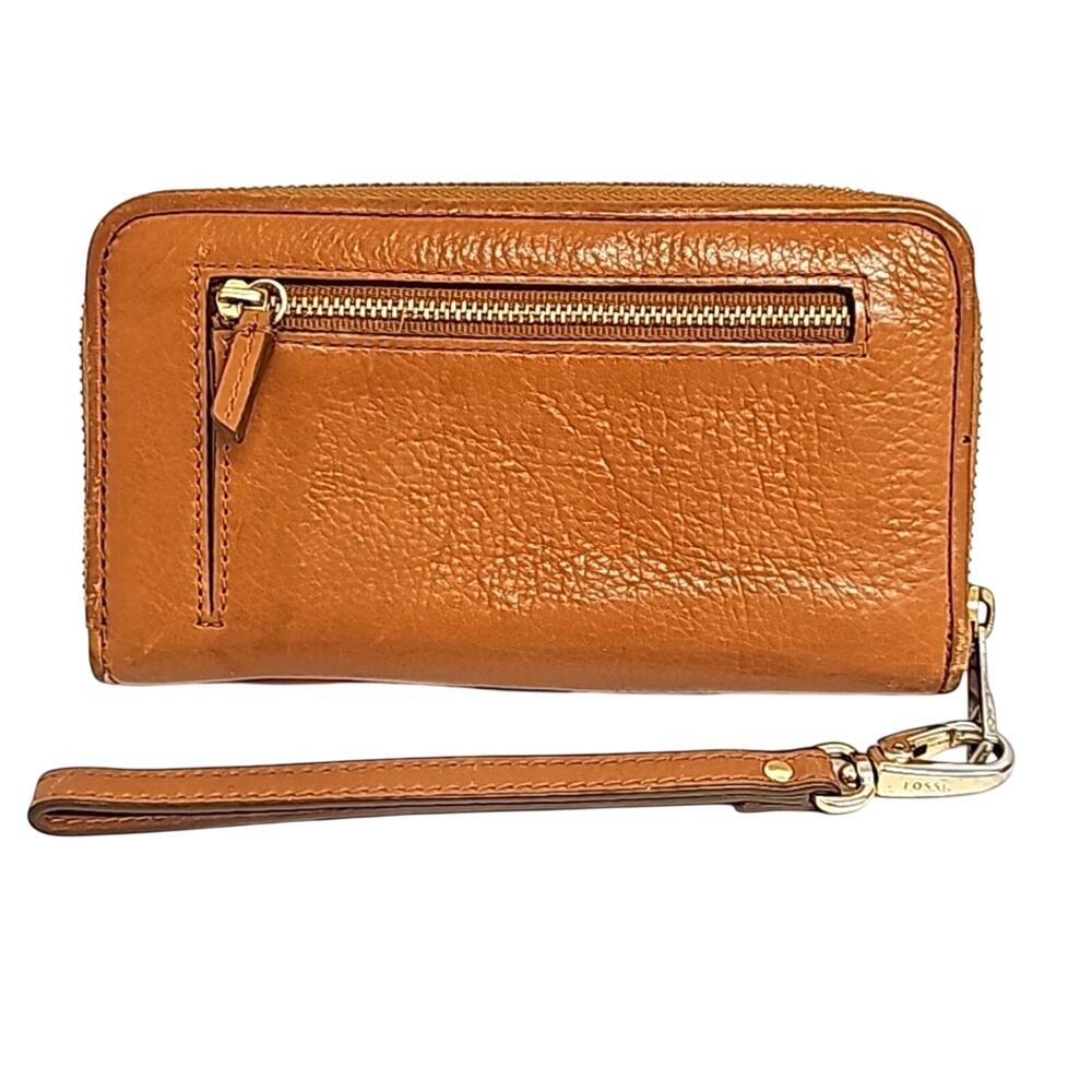 Fossil Issue No.1954 Weaved Cow Hide Leather Zip … - image 2